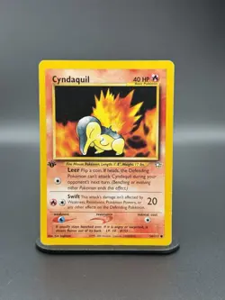 1st Edition Cyndaquil 56/111 Neo Genesis Vintage Pokemon Cards WoTc (MP/LP) - Image 1