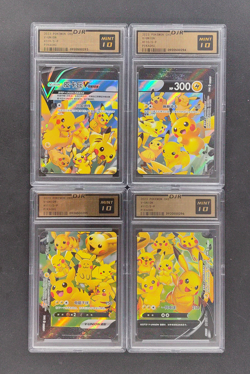 DJR 10 Pikachu V-Union 111/S-P Sword & Shield Promo Cards Holo Chinese LOT4 - Image 1