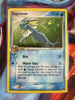 Vaporeon 6/17 Pop Series 3 Holo Rare Promo 2006 Vintage Pokemon TCG Card - Image 1
