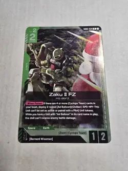 Zaku II FZ GD03-020 Rare Steel Requiem Gundam Card Game - Image 1