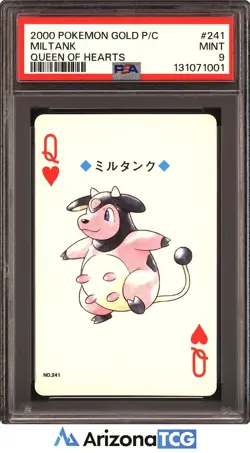Pokemon Gold 2000 Miltank 241 Queen Of Hearts Playing Card Japanese PSA 9 - Image 1