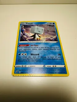 Eiscue Pokemon Card (Rebel Clash 054/192) Cosmos Holo - Crimp Error - Image 3