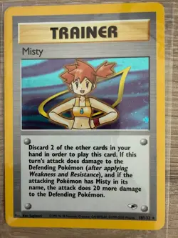 Pokemon TCG Misty Gym Heroes Holo Card 18/132 Unlimited Rare - Image 1