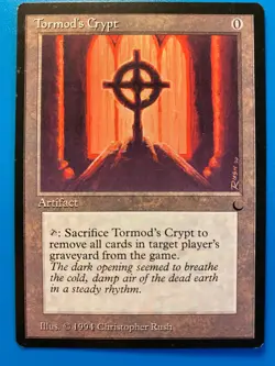 MTG 1x Tormod's Crypt The Dark OLD SCHOOL Pauper Magic the Gathering Card x1 NM - Image 1