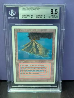 Volcanic Island * REVISED * DUAL LAND * BGS 8.5 NM-MT+ * Magic the Gathering MtG - Image 1
