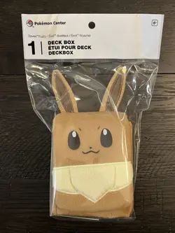 Pokemon TCG Eevee Fuzzy Deck Box Pokemon Center - New Sealed! - Image 1