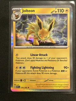 Jolteon 135/165 Sv: Scarlet & Violet 151 Holo Pokemon TCG - Image 1