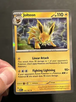 Jolteon 135/165 Sv: Scarlet & Violet 151 Holo Pokemon TCG - Image 3