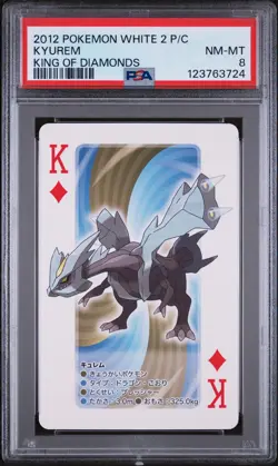 2012 POKEMON WHITE 2 PLAYING CARDS KING OF DIAMONDS KYUREM PSA 8 - Image 1