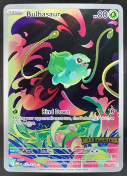 2025 Pokemon Mega Evolution Bulbasaur Promo Illustration Rare Stamped 133/132 MH - Image 1