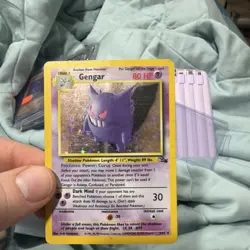 Pokemon Gengar 5/62 Fossil Unlimited: Holofoil - HP/DMG Condition TCG - Image 1