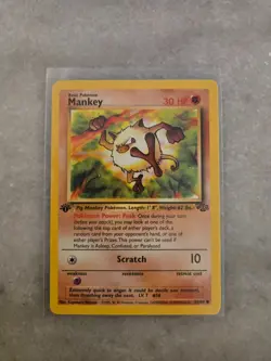 Mankey 55/64 Jungle Regular Pokemon TCG FIRST EDITION - Image 1