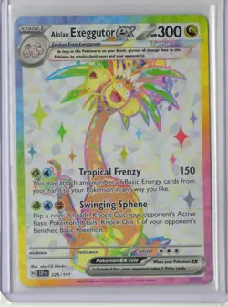 Alolan Exeggutor EX 225/191 Ultra Rare Holo - Pokemon SV08: Surging Sparks (NM) - Image 1