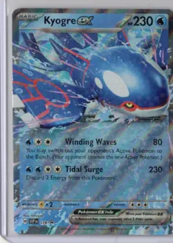Pokemon TCG Kyogre ex 178 Sv: Scarlet & Violet Black Star Promo Double Rare - Image 1