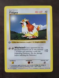 Pokemon Pidgey 1st Edition Base Set 57/102 Shadowless - Image 1