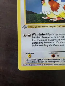 Pokemon Pidgey 1st Edition Base Set 57/102 Shadowless - Image 5