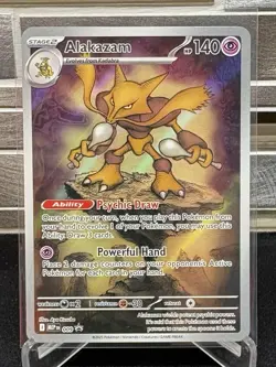 Pokemon TCG Mega Evolution Alakazam MEP 009 Illustration Rare Promo - Image 1