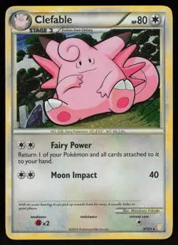 Clefable 3/123 Rare HeartGold & SoulSilver Holo Pokemon - Image 1