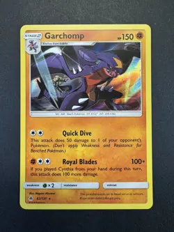 Garchomp 62/131 Pokemon Holo Rare SM - Forbidden Light Card NM - Image 1