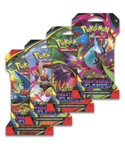 Pokemon Mega Evolution Phantasmal Flames 4x Sleeved Booster Pack Art Set - Image 2