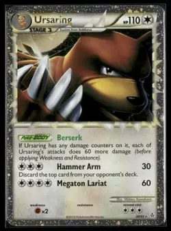 2010 Pokemon Ursaring 89/95 Unleashed Holo Prime - Image 1