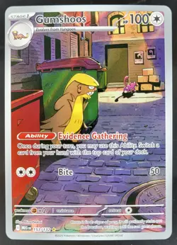 2025 Pokemon Mega Evolution Gumshoos #153/132 Illustration Rare MH - Image 1