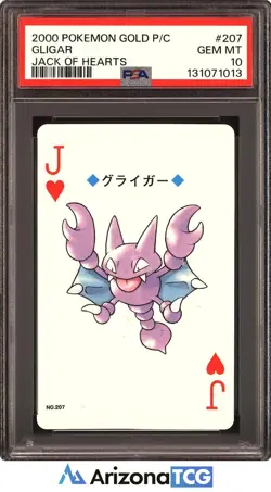 Pokemon 2000 Gligar 207 Jack Of Hearts Pokemon Gold Playing Card Japanese PSA 10 - Image 1