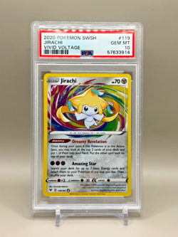 2020 Pokemon SWSH Jirachi Vivid Voltage PSA 10 - Image 1