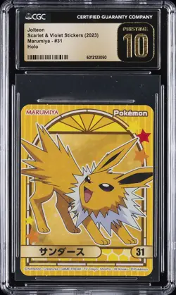 2023 MARUMIYA POKEMON STICKERS #31 JOLTEON CGC 10 PRISTINE - Image 1