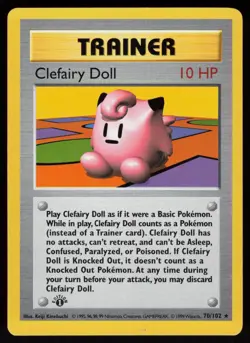 Clefairy Doll 70/102 Rare Base Set 1st Edition Pokemon - Image 1