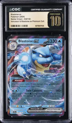 2025 POKEMON SCR EN-STELLAR CROWN #030 BLASTOISE EX CGC 10 PRISTINE - Image 1