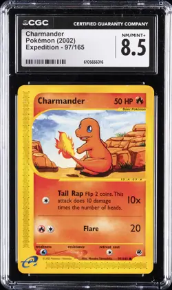 2002 POKEMON EXPEDITION #97 CHARMANDER CGC 8.5 - Image 1
