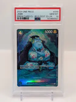 Jinbe 030 One Piece PSA 10 ONE PIECE PREMIUM COLLECTION Bandai Card Fest Texture - Image 2