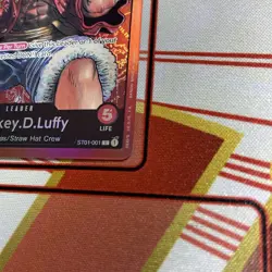 One Piece English Monkey.D.Luffy ST01-001 Leader Foil - Near Mint - Image 3