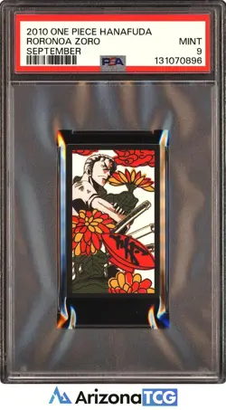 One Piece 2010 Roronoa Zoro September One Piece Hanafuda PSA 9 - Image 1