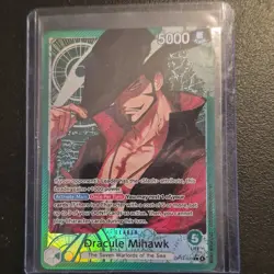 Bandai Dracule Mihawk Leader Foil Card OP14-020 5000 Power One Piece CCG - Image 1