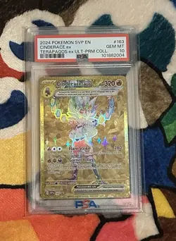 PSA 10 Cinderace ex 163 Sv: Scarlet & Violet Promo Cards Holo - Image 1