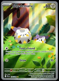 Pokemon TCG Togedemaru 104/094 Phantasmal Flames Illustration Rare Card - LP - Image 1
