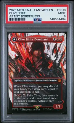 2025 MTG FINAL FANTASY CLIVE, IFRIT'S DOMINANT/IFRIT, WARDEN OF INFERNO PSA 9 - Image 1