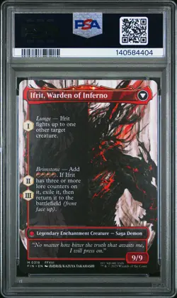 2025 MTG FINAL FANTASY CLIVE, IFRIT'S DOMINANT/IFRIT, WARDEN OF INFERNO PSA 9 - Image 2