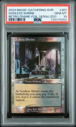 2024 MAGIC: THE GATHERING RAVNICA REMASTERED #401 GODLESS SHRINE 331/500 PSA 10 - Image 1