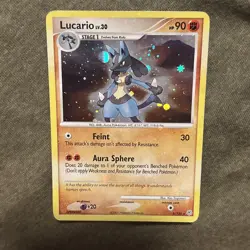 Pokemon TCG 2007 Lucario Holo Rare Diamond and Pearl 6/130 NM (With Swirl) - Image 1