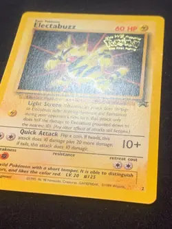 ELECTABUZZ (MOVIE PROMO) - 02/53 - WOTC PROMO - STAMPED POKEMON CARD - LP - Image 3