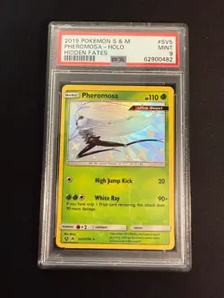 2019 Pokemon Sun & Moon Hidden Fates SV5/SV94 Pheromosa Baby Shiny PSA 9 Mint - Image 1