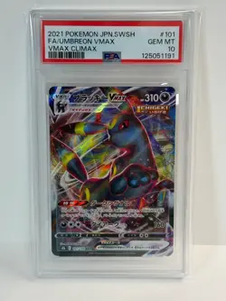 2021 Pokemon VMAX Climax (JP) s8b Umbreon #101/184 PSA 10 - Image 1