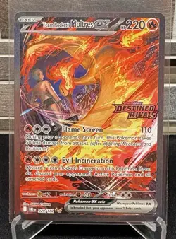 Pokemon TCG Destined Rivals Team Rockets Moltres EX Stamped Promo 229/182 - Image 1