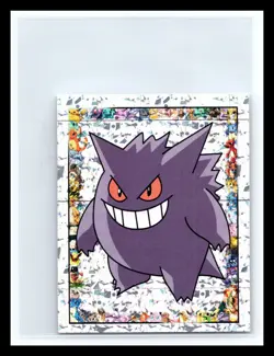 💥 Gengar Merlin Pokemon Album Stickers Silver Prism Holo # S15 1999 - Image 1