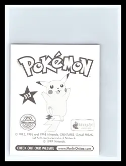 💥 Gengar Merlin Pokemon Album Stickers Silver Prism Holo # S15 1999 - Image 2