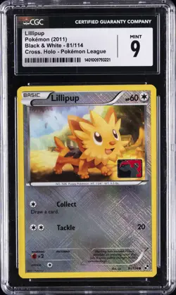 2011 POKEMON BLACK & WHITE #81 LILLIPUP CGC 9 - Image 1