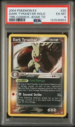 2004 POKEMON EX TEAM ROCKET RETURNS #20 DARK TYRANITAR-HOLO TRR-COSMOS-JESSIE TD - Image 1